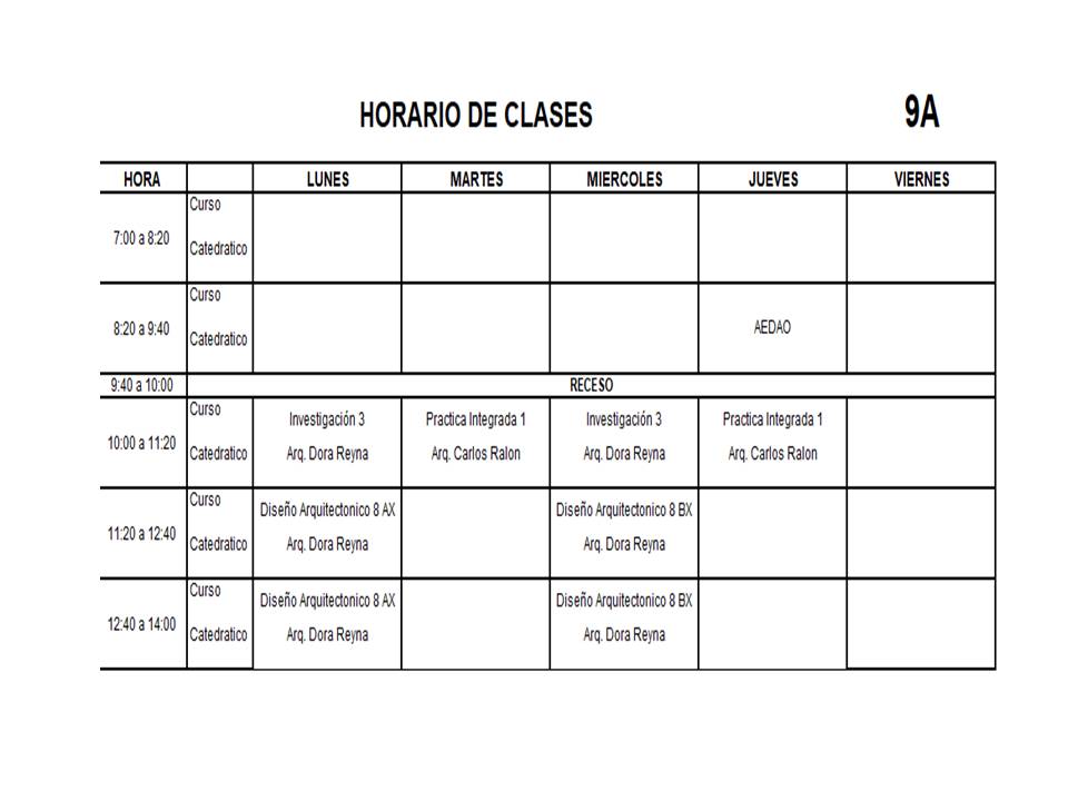 Horario de Clases Segundo Semestre 2021 3/17